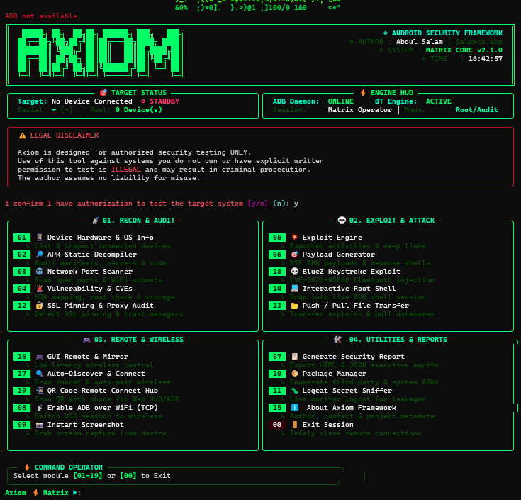 Axiom Android Security Assessment